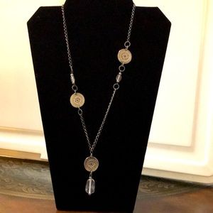 Silpada sterling silver necklace with crystal pendant